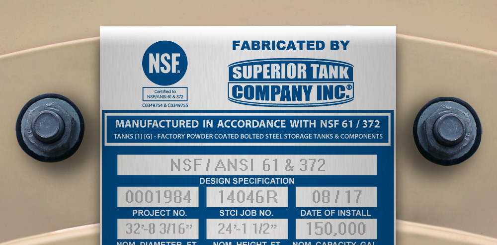 NSF Certified Bolted Tanks